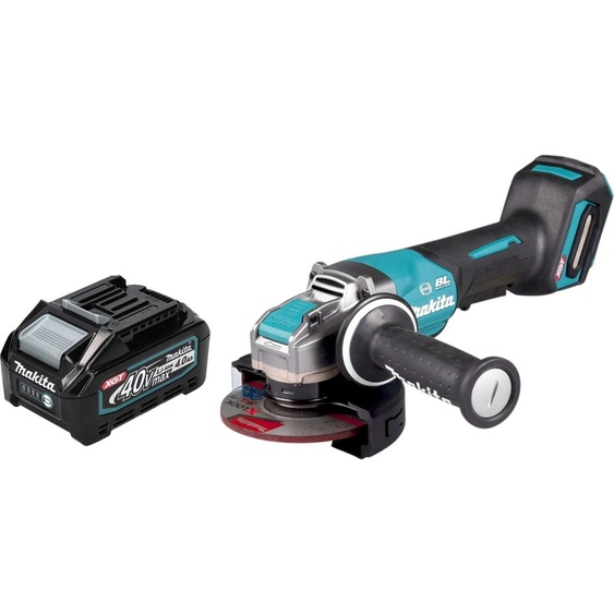 Makita GA 047 GM1 Meuleuse dangle sans fil 40 V max. 125 mm X-LOCK Brushless + 1x batterie 4,0 Ah - sans chargeur