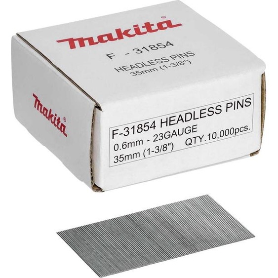 Makita - Headless pin - pour stratifié - 10000 pièces - longueur  35 mm - largeur  0.6 mm