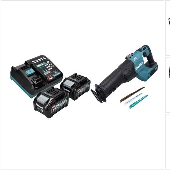 Makita JR001GM2 Scie réversible sans fil 40V max. Brushless XGT + 2x Batteries 4,0 Ah + Chargeur - sans mallette