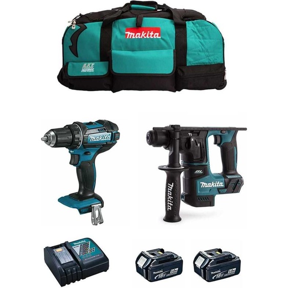 MAKITA Kit 18V MSB2P2 (DHR171 + DDF482 + 2 x 5.0 Ah + DC18RC + Chariot)
