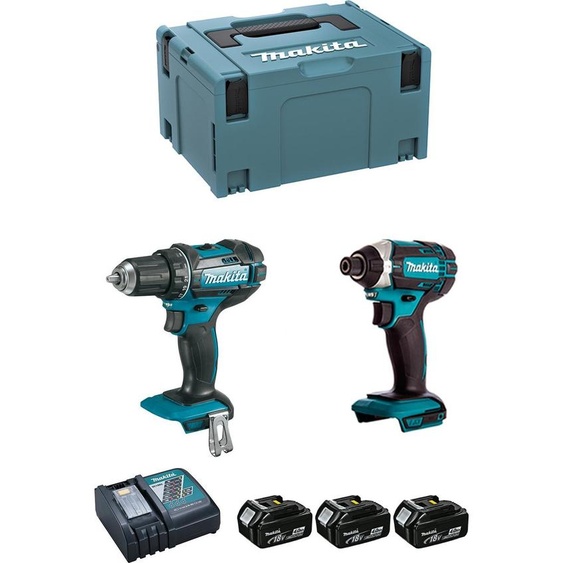 MAKITA Kit DLX2127MJ1 (DDF482 + DTD152 + 3 x 4.0 Ah + DC18RC + MAKPAC 3)