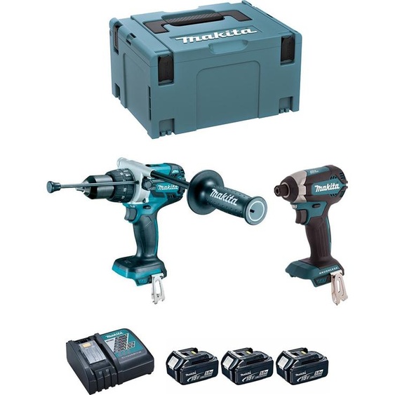 MAKITA Kit DLX2174TJ1 (DHP481 + DTD153 + 3 x 5.0 Ah + DC18RC + MAKPAC 3)