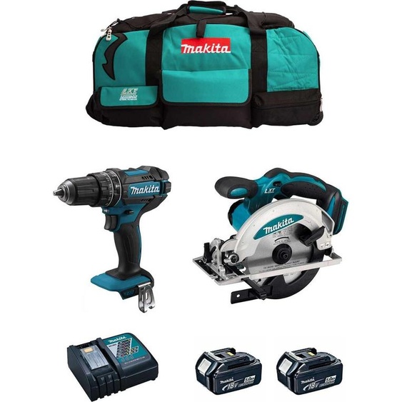 MAKITA Kit MK203 (DHP482 + DSS610 + 2 x 5.0 Ah + DC18RC + LXT600)