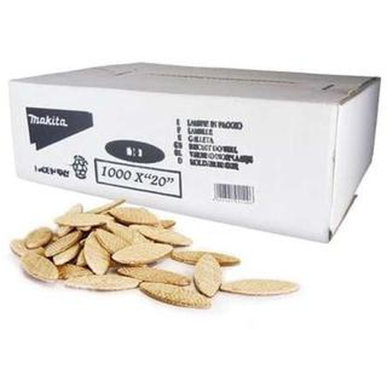 Lot de 1000 lamelles bois type 20 Makita P-08850