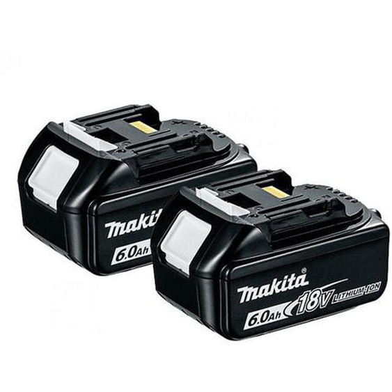 Makita - Pack 2 batteries Makstar 18V lxt Li-Ion 6,0 Ah BL1860B (197293-4)