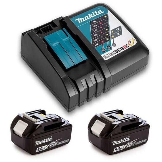 Makita - Pack Power (2x5,0 Ah) avec chargeur simple 197570-9