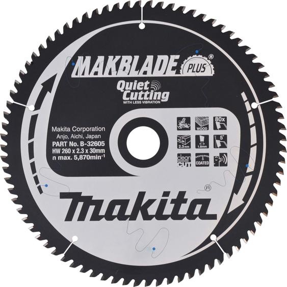 Makita Scie circulaire 260X30X80Z Makblade Plus Wood