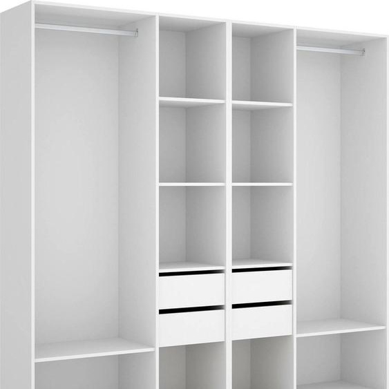 Mala - Armoire Grande, 196x205h cm Blanc, 4 Tiroirs