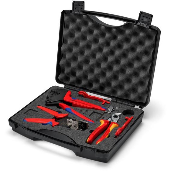 Mallette à outils photovoltaïques MC4 pour coupe, dénudage et sertissage KNIPEX - 979104V02