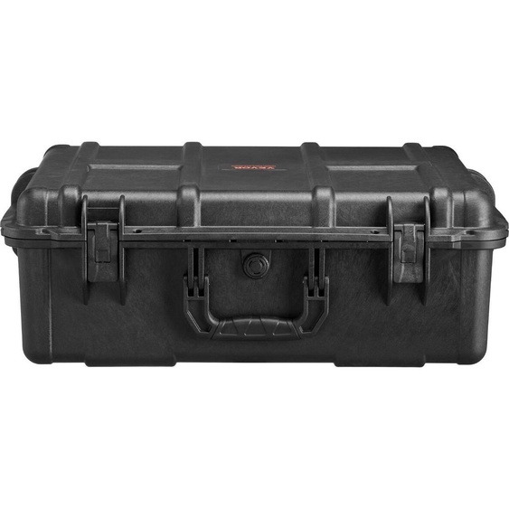 Mallette rigide résistante aux intempéries de 2,4 pieds cubes avec poignée, clips, trous pour cadenas et mousse