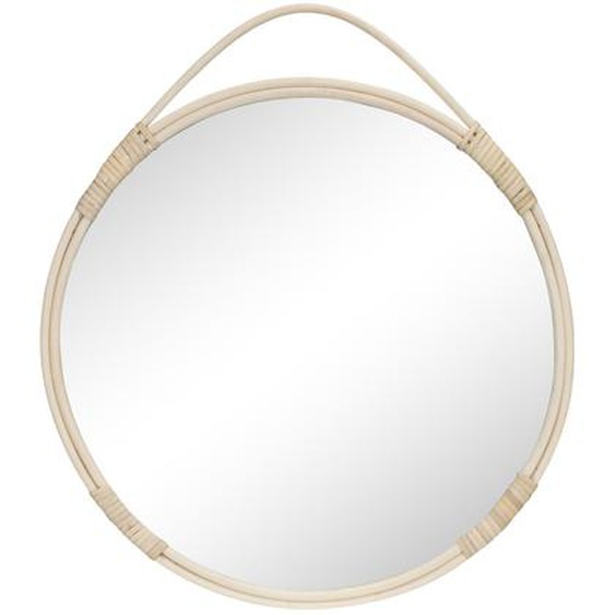 Malo - Miroir rond en rotin Ø50 cm - Couleur - Naturel