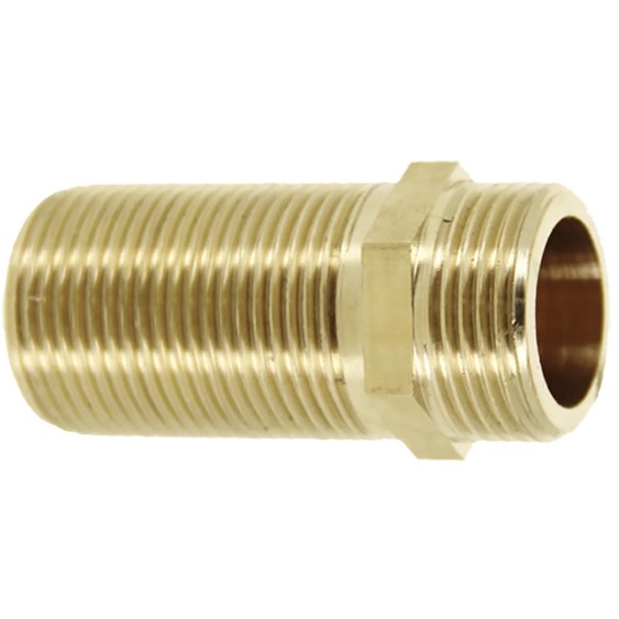 Mamelon long double mâle 40 mm 3/4 laiton GARIS D04104B