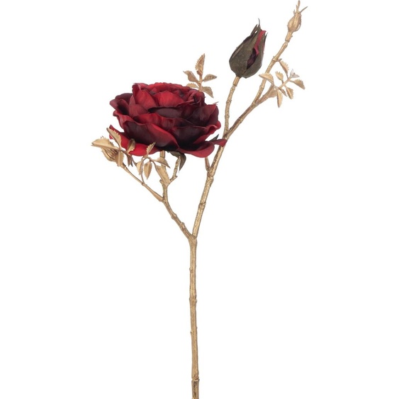 Manahee Design | Branche de roses rouges en plastique | 37 x 14 x 7 cm