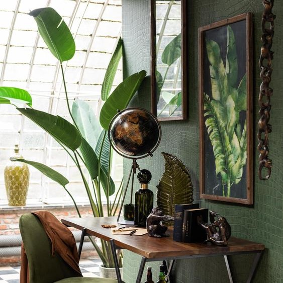 Manahee Design | Chaise Claire Métal/Textile Vert | 86 cm x 46,5 cm x 44,5 cm