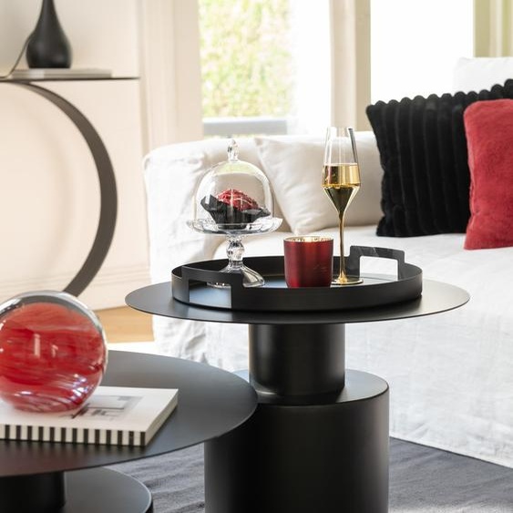 Manahee Design | Salontafel Rond Métal Noir | 80 x 80 x 41 cm