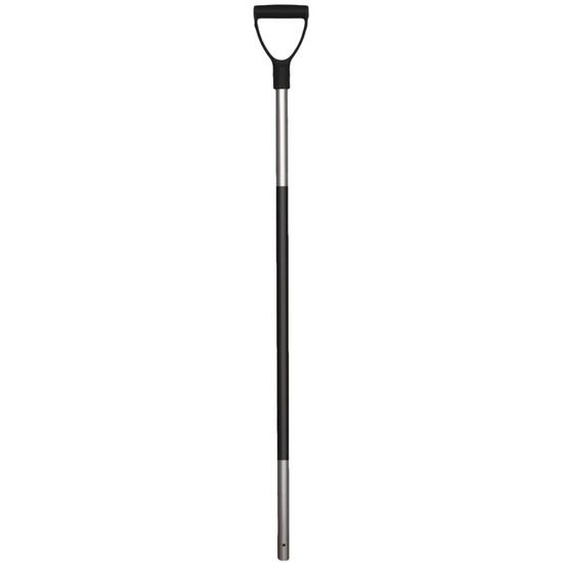 Manche de fourche en aluminium. 115 cm manche noir incl. poignée en caoutchouc