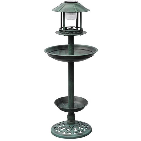 Mangeoire à oiseaux avec lampe solaire