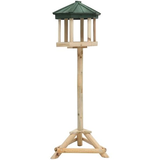 Mangeoire à oiseaux sur pied Bois de sapin 33x110 cm