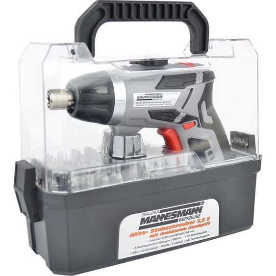 MANNESMANN M17735 Visseuse sans fil 3,6 V avec assortiment dembouts