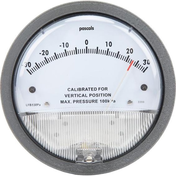 Manomètre différentiel Salle blanche HVAC Détection de filtre avec pointeur Composants du vide