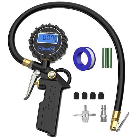 Manomètre Numérique avec Écran lcd Testeur de Pression de Pneus Gonfleur de Pneus Testeur de Pression dAir Haute Précision 255 psi pour Voiture Moto