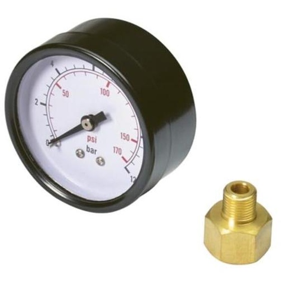 Manomètre Stanley 50 mm, avec pression maximale de 12 bar (170 PSI), graduation précise, noir