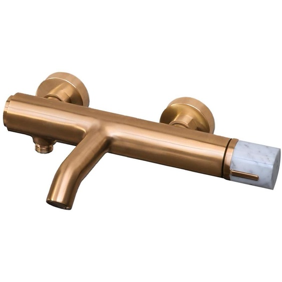 Manopola mitigeur bain-douche mécanique marbre cuivre brossé Essebagno