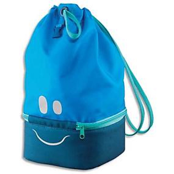 MAPED Sac à Déjeuner Concept enfants Bleu, polyester, partie basse isotherme, yeux bouche réfléchissants