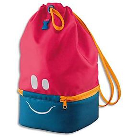 MAPED Sac à Déjeuner Concept enfants Rose, polyester, partie basse isotherme, yeux bouche réfléchissants