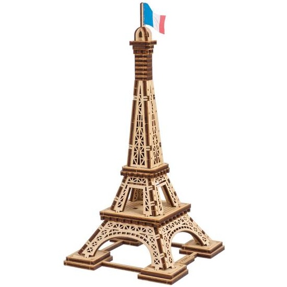 Maquette En Bois À Construire, Puzzle 3d De La Tour Eiffel Brown