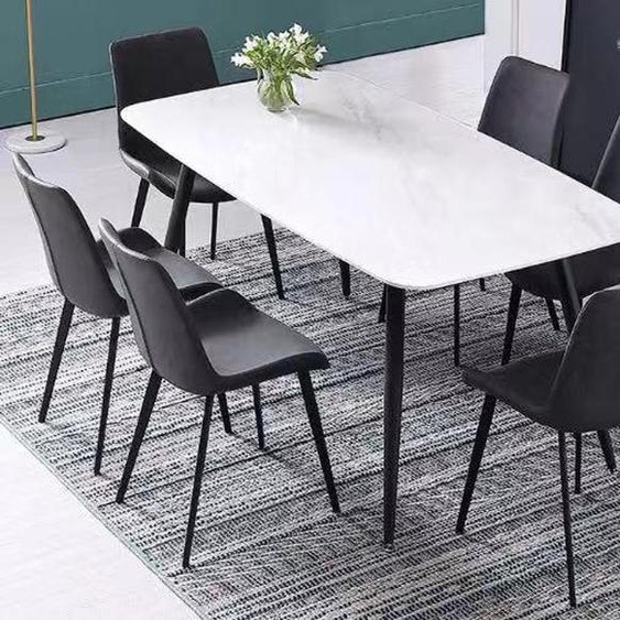 Marbre Table de salle à manger Designer Tables de salon Cuisine Meubles italiens Nouvelle chambre Métal