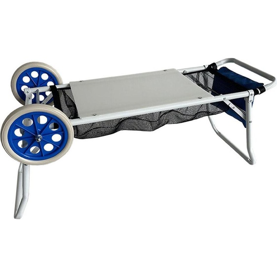 Marbueno Chariots chaise portante acier table convertible camping et plage 108X51X51 cm 10362