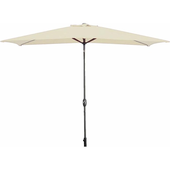 Marbueno Parasol acier 8 baleines 200x300 cm Polyester Beige Jardin, Piscine 10493