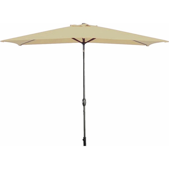 Marbueno Parasol acier 8 baleines 200x300 cm polyester brun jardin 10492