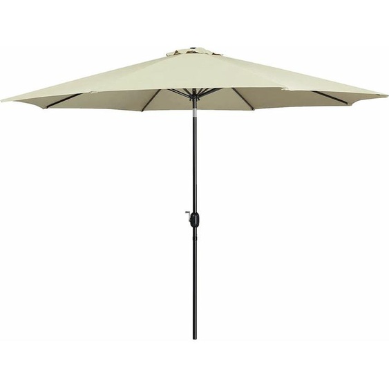 Marbueno Parasol acier 8 baleines D300 cm Polyester Beige Jardin, Piscine 10486