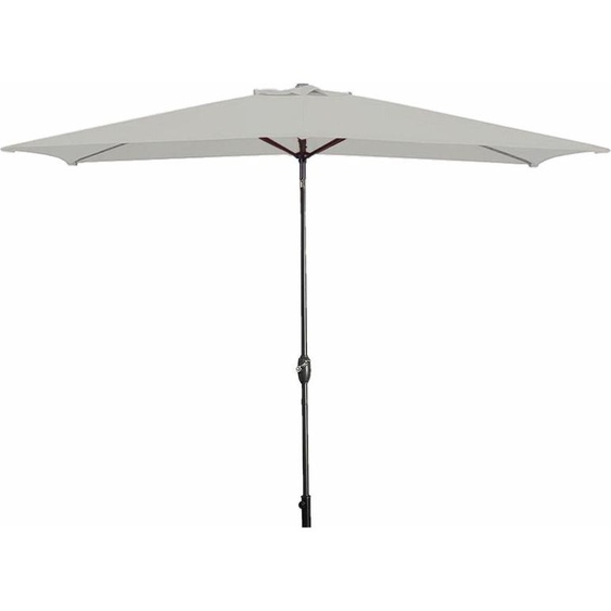 Marbueno Parasol Acier 8 Brins 200x300 cm Polyester Blanc Jardin Piscine Terrasse