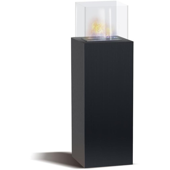 Marcantonio - Cheminée au bioéthanol de sol freestanding, dimensions 40x40xH112 cm noir