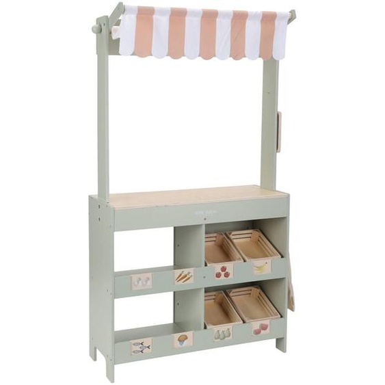 Marchande En Bois Fsc Et Tissu Vert, Rose, Prange