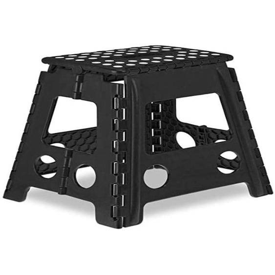 Tabouret pliant - Relaxdays - 10038758 - Noir - Antidérapant - Charge max 120kg