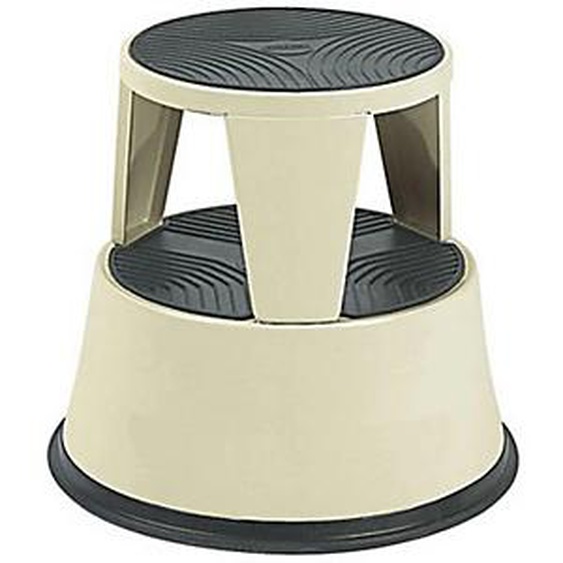 Marchepied tabouret métal beige