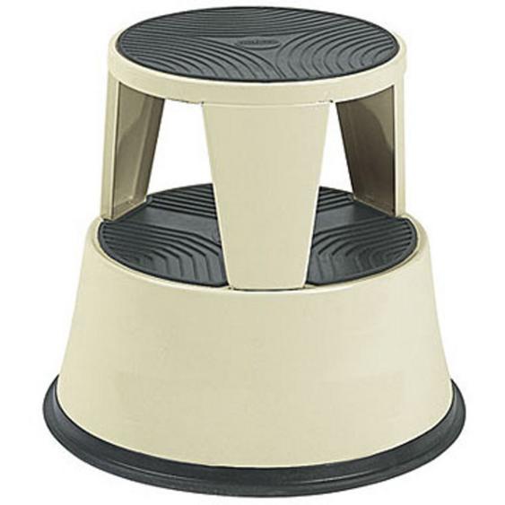 Marchepied tabouret métal beige