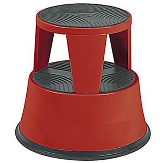 Marchepied tabouret métal rouge