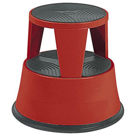Marchepied tabouret métal rouge
