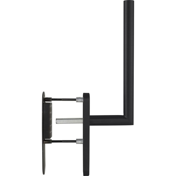 Marchesi poignée de porte coulissante à levage Garniture onglet, poignée de porte de terrasse + poignée coquille, inox noir mat