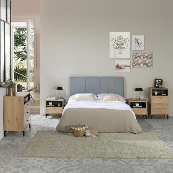 marcKonfort Tête de lit tapissée Creta 150x60cm gris