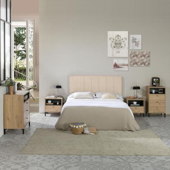 marcKonfort Tête de lit tapissée Creta 160x60cm beige