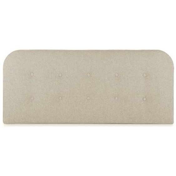 marcKonfort Tête de lit tapissée Saona 140x60 cm Couleur Beige, Rembourré avec de la Mousse, pour lit 135cm, Boutons en capitonné,
