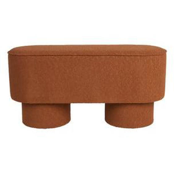 MARCOS - Banc arrondie en tissu bouclette L93cm