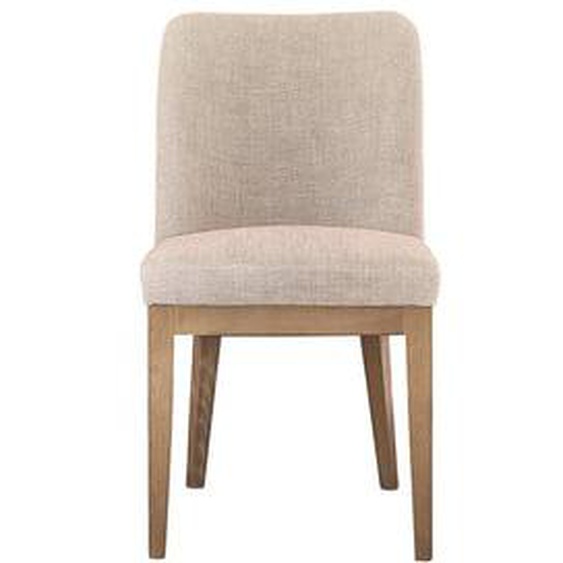 MARGOT  Chaise en chêne massif et tissu lin