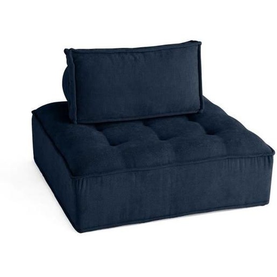 Marisol - module dassise - velours texturé - Bleu